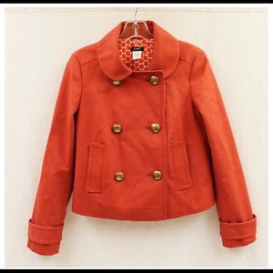 J.Crew Cropped Double Breasted Peacoat